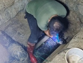 管道维修现场